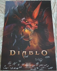BlizzCon 2016 Official Diablo 3 III Signed Poster - Picture 1 of 3