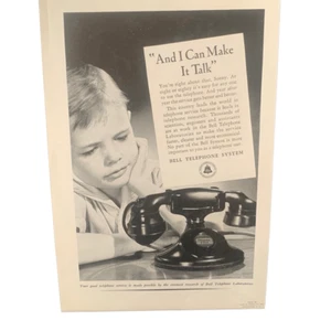 Publicidad publicitaria vintage de 1938 Bell Telephone I Can Make it Talk - Imagen 1 de 3