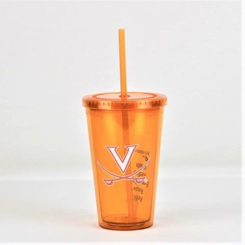 Virginia Cavaliers NCAA Licensed 16oz Cup Sip-N-Go w/ Lid and Straw Cover