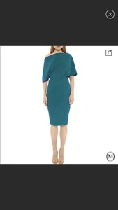 Alexis Admore Size XS Sheath Dress Draped One Shoulder Teal Size New - Picture 1 of 8