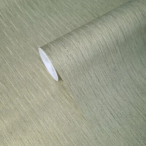 Plain Bronze Brass gold metallic faux fabric textured lines Modern Wallpaper - Picture 1 of 10