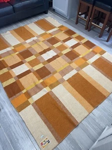 MANTA DE LANA DE COLECCIÓN FAALBERG HOLLANDIA NARANJA MARRÓN AMARILLO MOD - Imagen 1 de 17