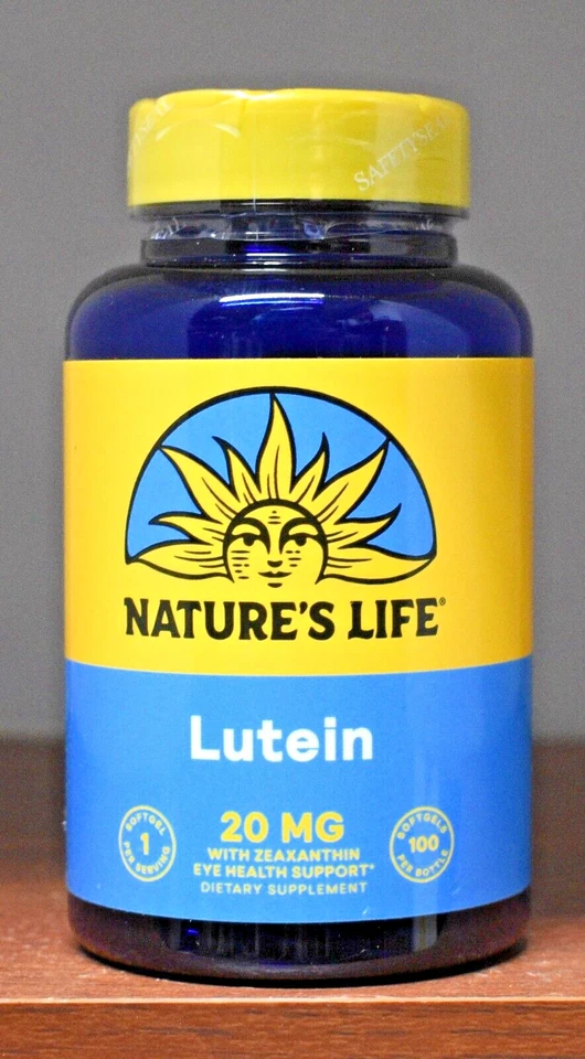 Natures Life Luteína 20 mg 100 Cápsulas Blandas con Zeaxantina Apoyo a la Salud Ocular 1/Día Foto 1 de 3