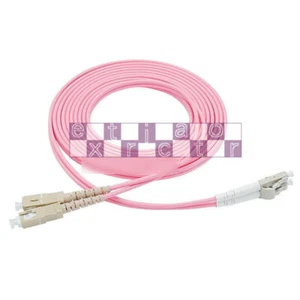1M LC UPC to SC UPC Duplex OM4 Multimode 3.0mm Fiber Optic Patch Cord Cable - Picture 1 of 1