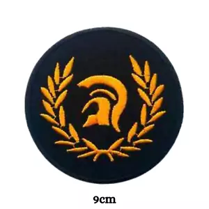 Trojan soldier music logo clothing shirt badge Iron on Sew on Embroidered Patch - Picture 1 of 1