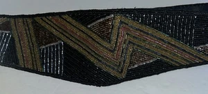 Vintage/Retro-Heavily Beaded Cummerbund/Belt Size S/M (32.5” Total Length) EUC - Picture 1 of 9