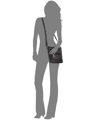Giani Bernini Venice Nappa Crossbody Bag Women's Black Solid Adjustable Strap~ - Image 1 of 4
