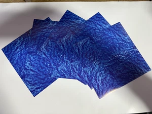 Hojas de accesorios a base de agua azul para figuras de acción y dioramas - cinco 6"x6" - Imagen 1 de 4