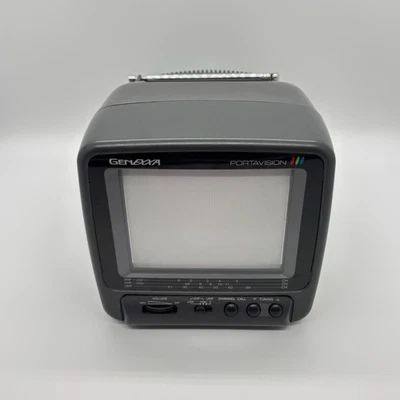 Genexxa Portavision 5 Inch 12v Portable CRT TV UHF VHF AV Input *No Power Supply - Image 1 of 4