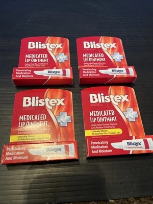 Paquete de 4 ungüentos medicados BLISTEX (EN CAJA) .21 OZ Foto 1 de 4