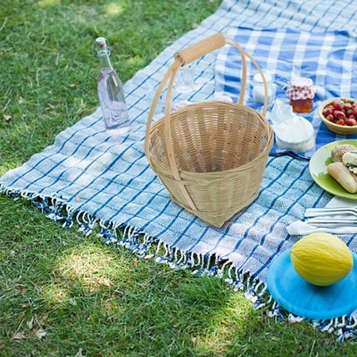  Cestino intrecciato con manico del cestino del cesto intrecciato per barbecue - Immagine 1 di 4