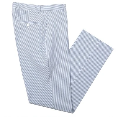 Haspel Seersucker Suit Pants 100% Cotton - Pants 40W Blue/white $245 - Image 1 of 4