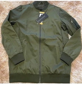 Bernardo Boyfriend Bomber Jacket Green Size Small NWT - Picture 1 of 6