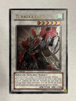 Turbo Warrior CSOC-DE038 Ultimate Rare 1st Edition German Light Play Yu-Gi-Oh! - Image 1 of 4