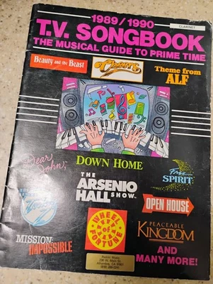 #AT 1989/1990 T.V. SONGBOOK THE MUSICAL GUIDE TO PRIME TIME PIANO/VOCAL/CHORDS - Image 1 of 2