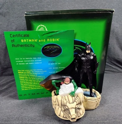 Estatua de Batman Forever y Robin Cold-Cast Applause Inc 1995 con certificado de autenticidad NIOB #1730 Foto 1 de 4