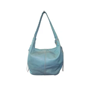 Lucky Brand Hobo-Schultertasche türkis Leder mit Peitschengenähten & Tassel 16 Zoll x 12 Zoll x 4,5 Zoll - Bild 1 von 11