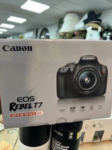 Canon EOS Rebel T7 EF-S 18–55mm IS II Digital SLR Camera - Black Kit - Picture 1 of 5