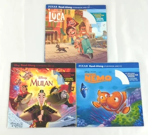Disney Pixar Luca Mulan Nemo Storybook With No CD Paperback Lot - Bild 1 von 12