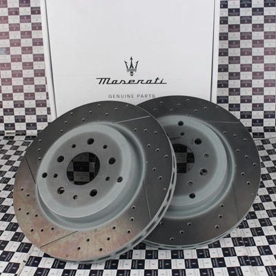 2008-2020 Maserati GranTurismo Set of 2 Rear Brake Rotors Genuine OEM 257142 - Image 1 of 2