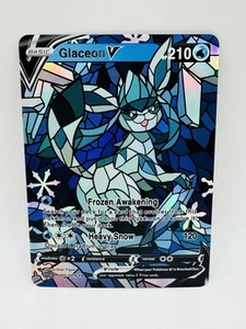 Pokemon Glaceon Stain Glass DIY Kawaii Holo Doujin Art Card - Picture 1 of 1