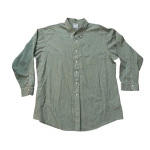 Brooks Brothers Regent Green Gingham Check Button Down Long Sleeve Men's 18-34 - Picture 1 of 12