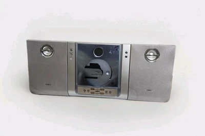 PHILIPS Micro System MC235 Music CD Player AM/FM Wall Mountable Silver *Read* - Image 1 of 4