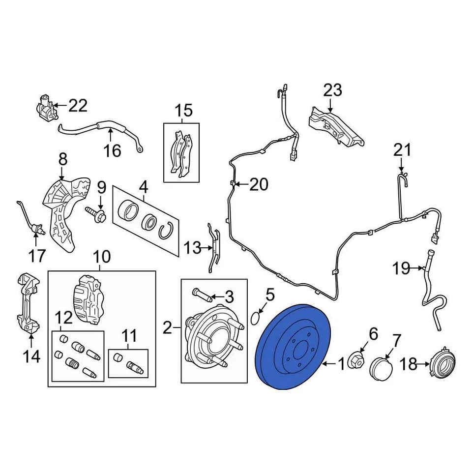 For Ford F-150 2010-2016 Ford 7U2Z1V125HD Front Disc Brake Rotor Foto 1 de 4