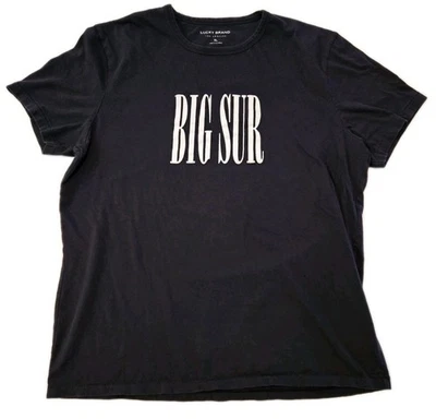 Lucky Brand Shirt Mens XL Short Sleeve BIG SUR Black Tee - Image 1 of 4
