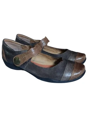 Taos Bravo Zapatos Mary Jane de Cuero Marrón para Mujer Talla 9.5 Mocasines Marrón Y2K Boho Foto 1 de 4