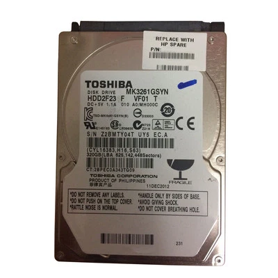 Toshiba 320GB 7200RPM 16MB Cache SATA 3.0Gb/s 2.5" Internal Notebook Hard Drive - Image 1 of 2