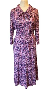 Cotswold Collection Suit 2 Piece Blouse Skirt Jersey Pink Roses Midi Sze UK 8 10 - Picture 1 of 12