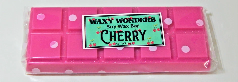 CHERRY Premium HIGHLY SCENTED Soy Wax BAR 63g Pink Red WAXY WONDERS - Image 1 of 1