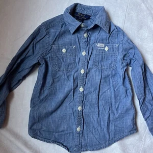Polo Ralph Lauren Toddler Girl Long Sleeve Tops Size 4T Blue - Picture 1 of 2