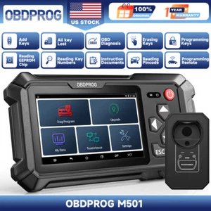 OBDPROG M501 IMMO OBD2 Immobilizer Key Tool EEPROM Programming Scanner - Picture 1 of 21