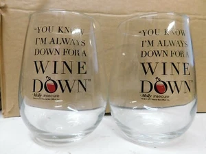 Molly Insecure Stemless Wine Glass, 17 oz, New, 2017 HBO -2 Pack - Picture 1 of 3