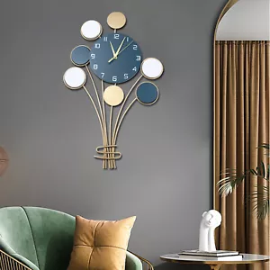 Reloj de Pared Colgante Grande 25" Globo Metal Reloj de Pared Salón Decoración del Hogar - Imagen 1 de 12