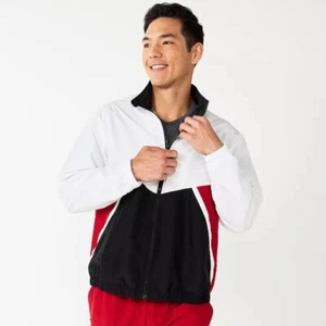 Men's Tek Gear Warm-Up Jacket - Red/White/Black - Small - NWT - Picture 1 of 2