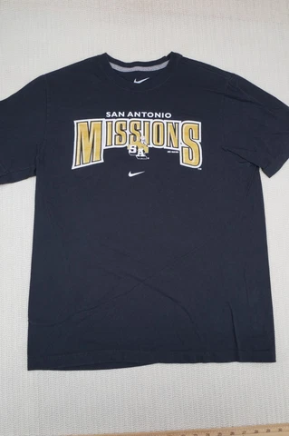 Nike San Antonio Missions Shirt Mens Large Black MiLB Baseball Minors 2012 Cover