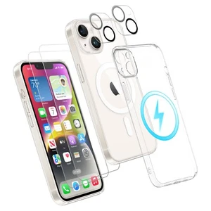 Suvira Coque Magnétique iPhone12/13/14/15 5 en 1, 2Protection écran 2X Objectif pour appareil photo. - Photo 1 sur 10