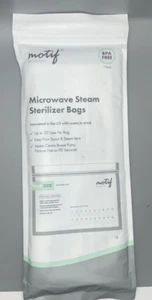 Motif Breast Pump Parts/Accessories Microwave Steaming Sterilizer  Bags - 7 Pack - Picture 1 of 6
