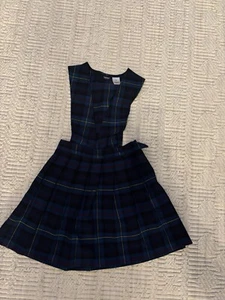 French Toast Blue Plaid Uniform Dress, Size 10 - Picture 1 of 3