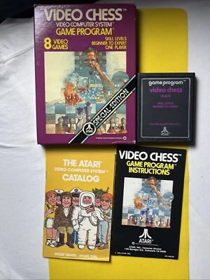 Atari 2600 Video Chess In Box, Cartridge, Manual - Image 1 of 4