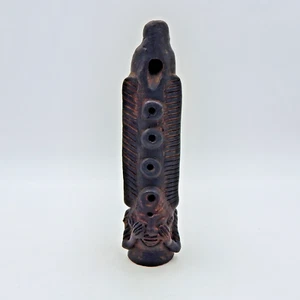 Tótem flauta Ocarina mujer cerámica arcilla colombiana (?) Terracota - Imagen 1 de 8