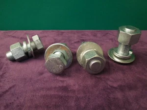 Juego de 4 tuercas y pernos con arandelas y arandelas de bloqueo 3 1/2" perno 2" tuerca grado 5 NNB - Imagen 1 de 5