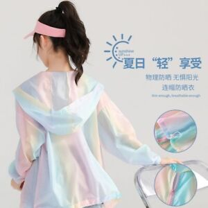 Girls Summer Sunscreen Clothes Children's UV Protection Breathable Girl Coat