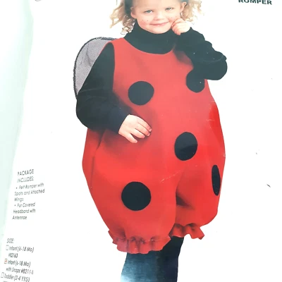 Charadas Disfraz Halloween Infantil Talla 6 - 18 Meses Ladybug Alas Mameluco Nuevo Foto 1 de 4