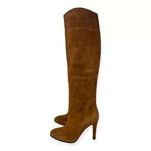 NWT $1059 Alexa Wagner Nellis Brown Suede Knee High Boots Size US 8.5 - Picture 1 of 13