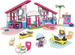 + GWR34 Malibu Villa Casa Barbie Mega Construx Mattel -303 Pezzi - Foto 1 di 8