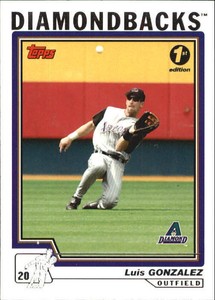 2004 Topps 1st Edition Arizona Diamondbacks Baseball Card #475 Luis Gonzalez
